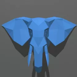 elephant figure low poly