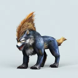 Fantasy Cartoon Wolf