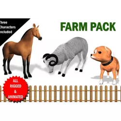 Farm Animals Pack Fully RIgged and Animated