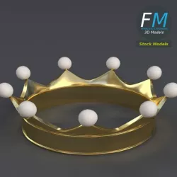 Gold crown with pearls