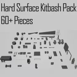Hard Surface Kitbash Pack - 60+ Objects