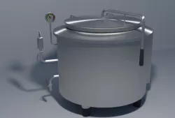 Industrial boiling pan