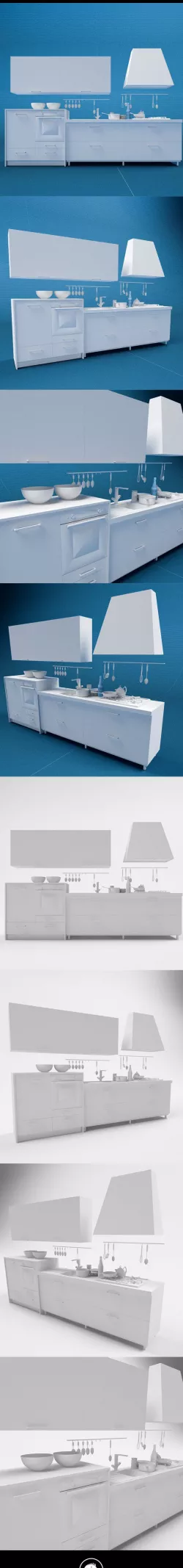 Kitchen 3D C4D & OBJ