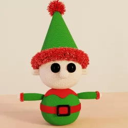 Knitted Elf Christmas Decoration