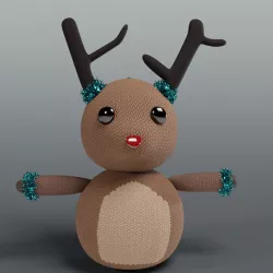 Knitted Reindeer Christmas Decoration