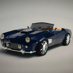 Low-Poly Cartoon Roadster