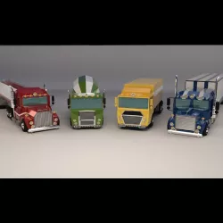 Low Poly Cartoon Truck Pack 01