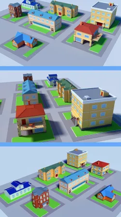 Low Poly Houses