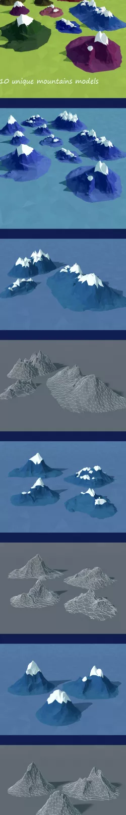 Low Poly Mountains Pack