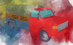 Low Poly Pickup - Ready to Render