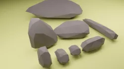 Low poly rocks