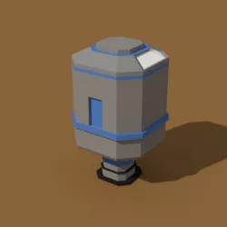 Low Poly Scifi Silo
