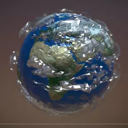 Low Polygon Art Planet Earth