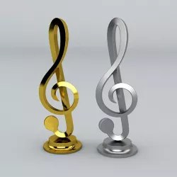 Note Clef 3D model