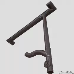 Old brown Gutter System PBR