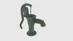Old Green Hand Water Pump