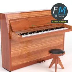 Open vertical piano