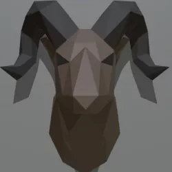 ram figure low poly
