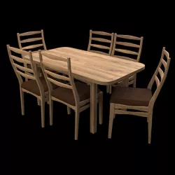 Rectangular table & chairs