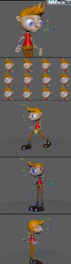 Rigged Cartoon Character Model