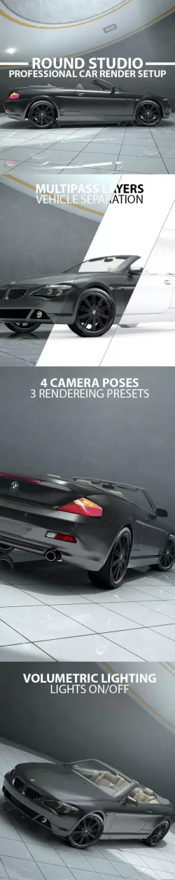 Round Garage Car Render Setup