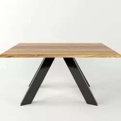 Simple wood dinner table