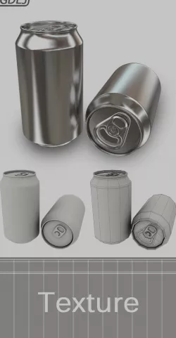 Soda Can [ Low Poly & High Poly ]