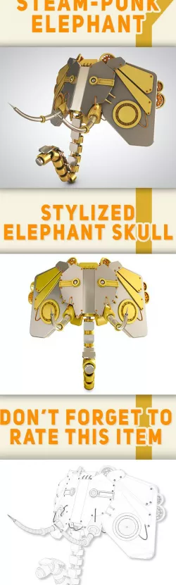 Steampunk elephant