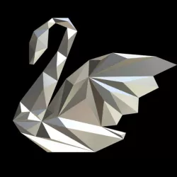 swan figure low poly