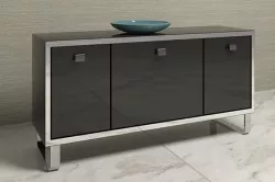 Table TV glossy with mirror insert