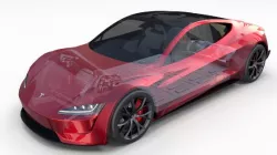 Tesla Roadster 2020 with interior and chassis
