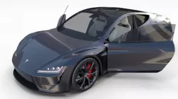 Tesla Roadster Midnight Silver with Interior