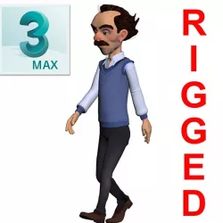 toon male man character created for animation