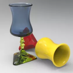 Triangular Stem Spirit Glass
