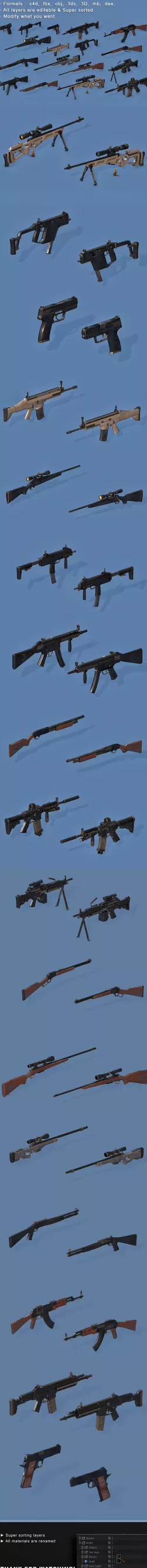 WEAPONS PACK model and textures