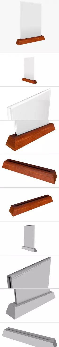 Wooden Holder 3D model