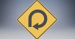 270 Degree Loop W1-15 Road Sign