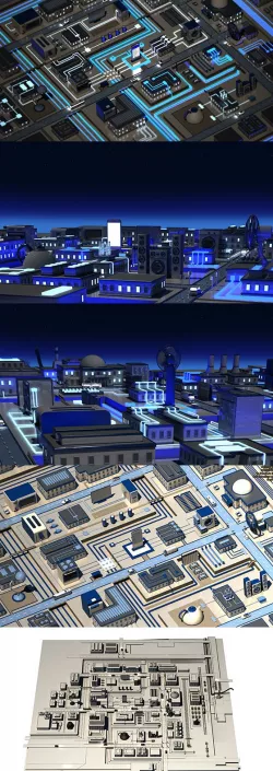 3D Megalopolis electronics