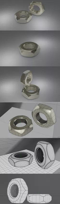 3D Steel Hex Nute