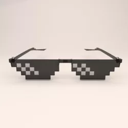 8 bit pixel thug life glasses