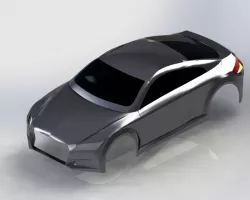 Audi TT car surface model in solidworks