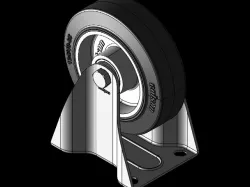 CASTER WHEEL FPAB 125 MM FIXED FORK