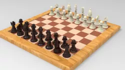 chess board with chess piece