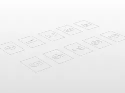 CNC Number templates size 30 x 20mm each one