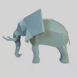 Elephant low poly