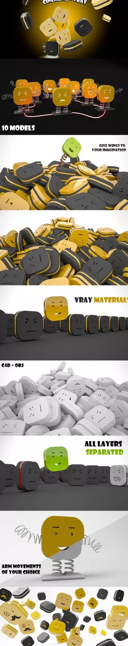 Emoji 3D - C4D / Vray