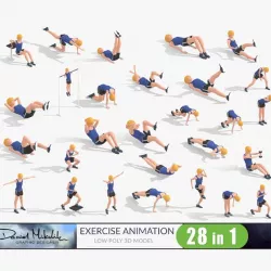 Exercise Animations Bundle Woman