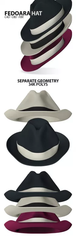 Fedora Hat 3D Model