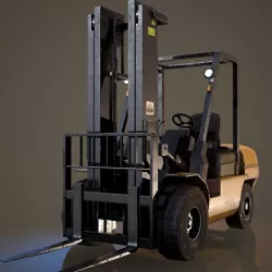 Forklift Truck - Low Poly