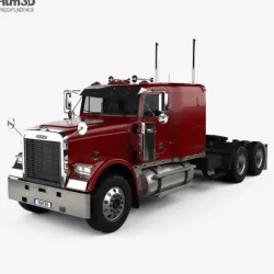 Freightliner FLD 120 Classic Sleeper Cab Flat Top Tractor Truck 2005